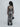 silver metallic singlet party jumpsuit and foil printed crochet crop top set -Silver/Black