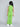 crush texture sleeveless collared zip up crop top and matching bell bottom pant set-Green