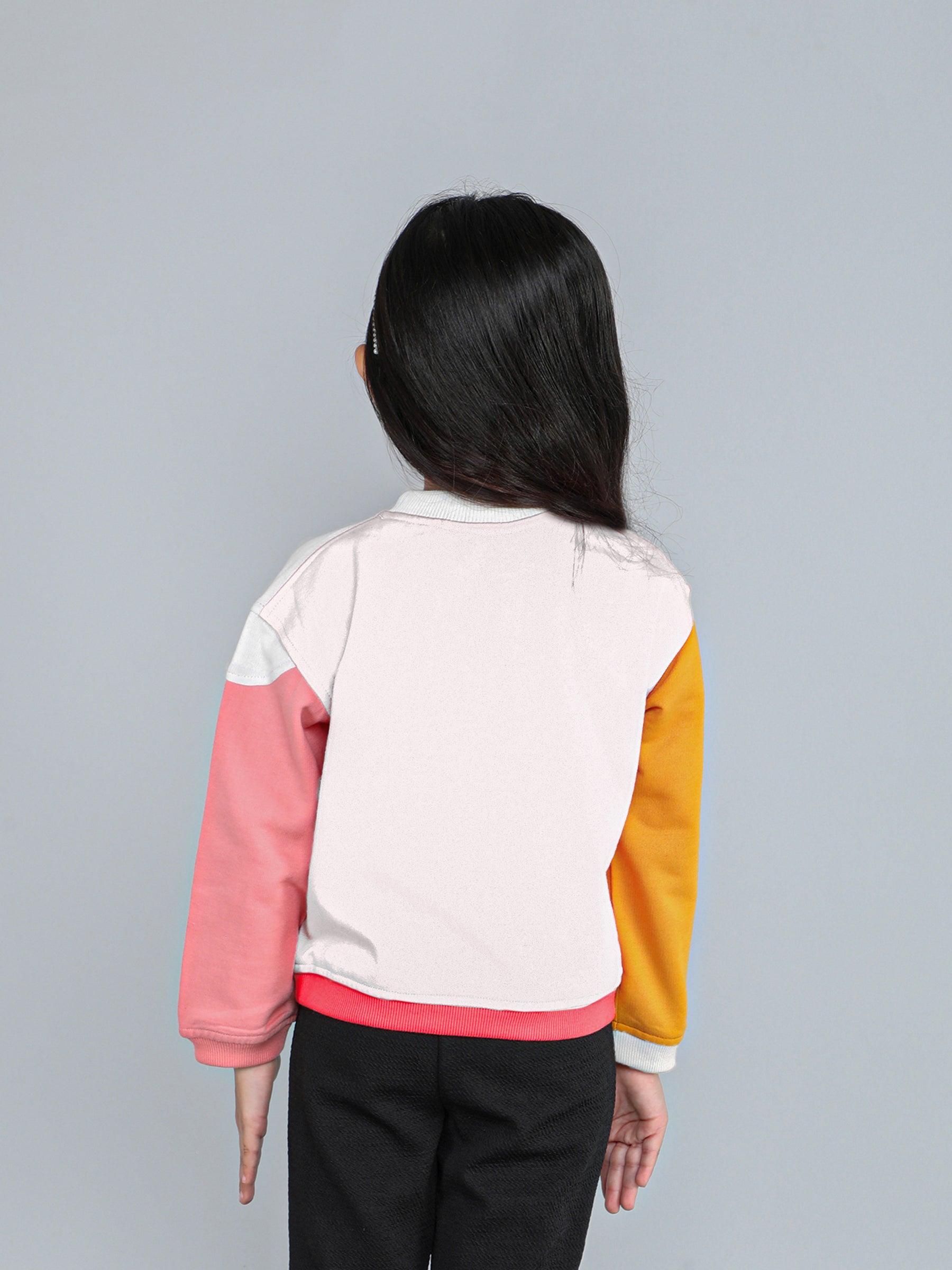 color block full sleeves sweatshirt-Multi