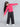 solid full sleeves puffer jacket-Hot pink