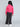 solid full sleeves puffer jacket-Hot pink