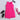 linen solid sleeveless buckle detail wrap dress-Pink