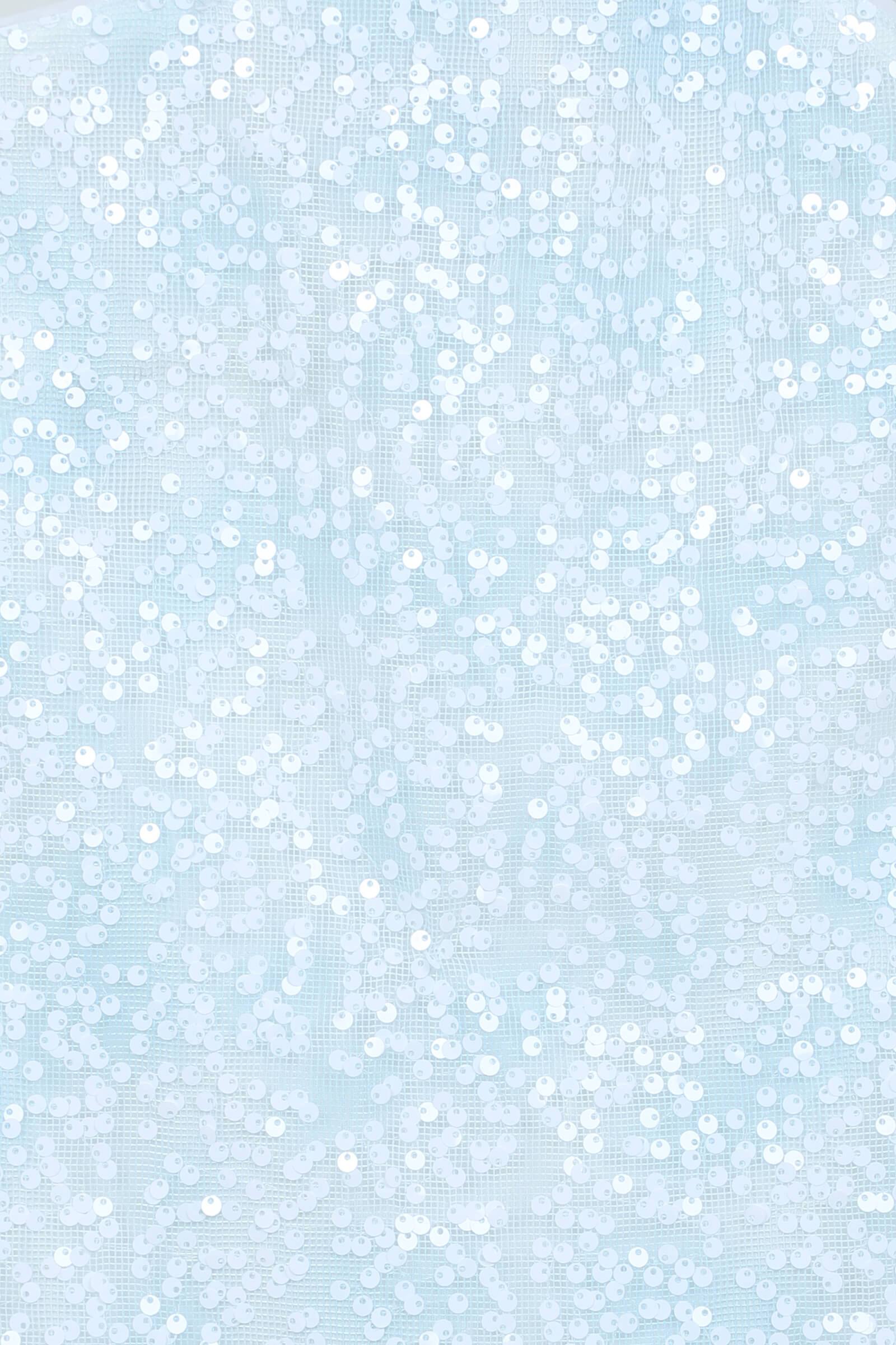 Sequin Embellished Woven Sleeveless One shoulder Party Dress - White and Blue