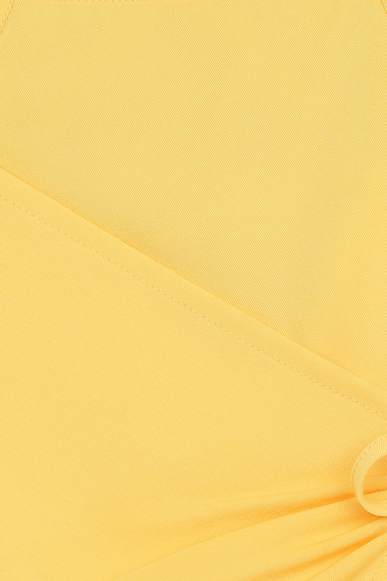 Woven Sleeveless Solid Side tie up Top - Yellow