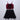 Organza Rose Detail Singlet Party Crop Top And Circle Skirt Set-Wine & Black