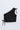 knit sleeveless One shoulder ruched crop top-Black