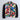 abstract printed full sleeves zip up jacket - Black & Multi