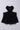 Sleeveless solid stitch detailed halter neck peplum top-Black
