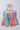 Georgette sleeveless tie dye printed pleat detail peplum Top-Multi