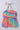 Georgette sleeveless tie dye printed pleat detail peplum Top-Multi