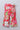 Sleeveless floral printed chain detail crop top and wrap pant co-ord set- Coral Red & Multi