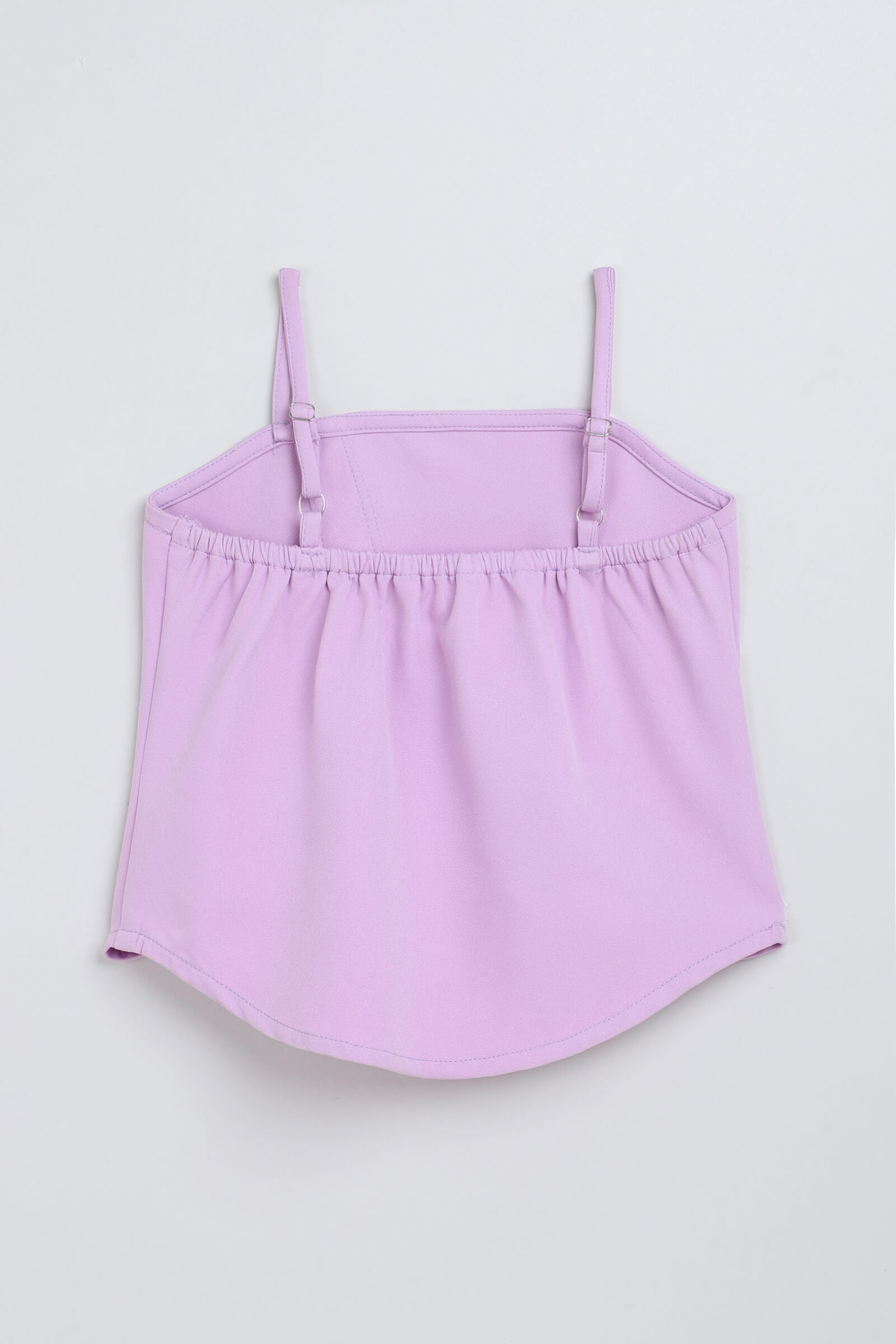 woven sleeveless solid singlet Aline top- Lilac