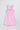 woven sleeveless shoulder flower detail Aline dress- Pink