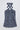 100% cotton woven sleeveless abstract printed cut out detail Top-Navy