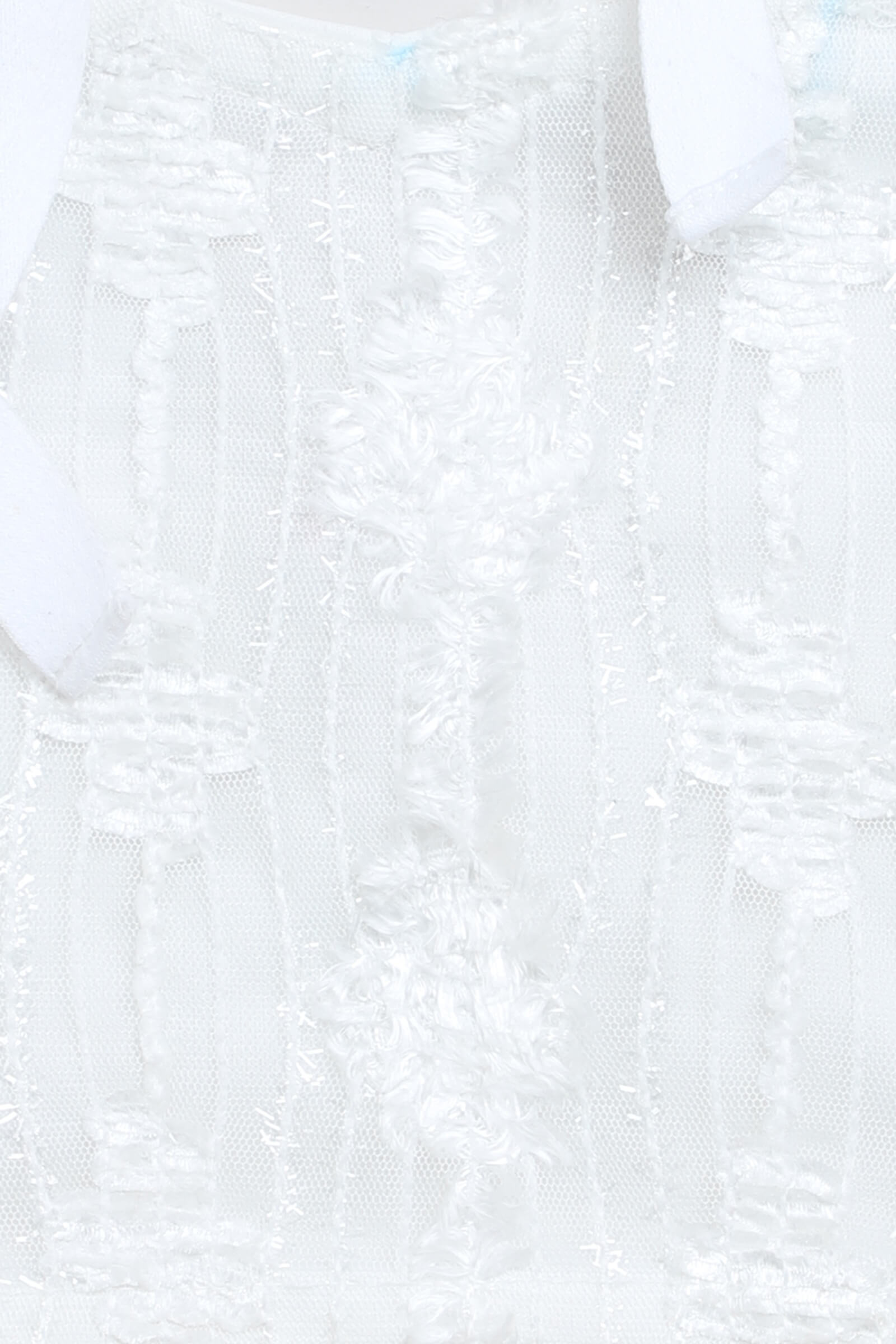 net knit sleeveless shoulder tie up crop top- White
