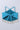 Sleeveless bandani printed tassel detail back tie up crop top-Blue & White