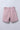 solid Knitted knee length shorts-Pink