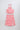 100% cotton woven sleeveless Floral checks printed Halter crop Top and slit skirt set- Red & white