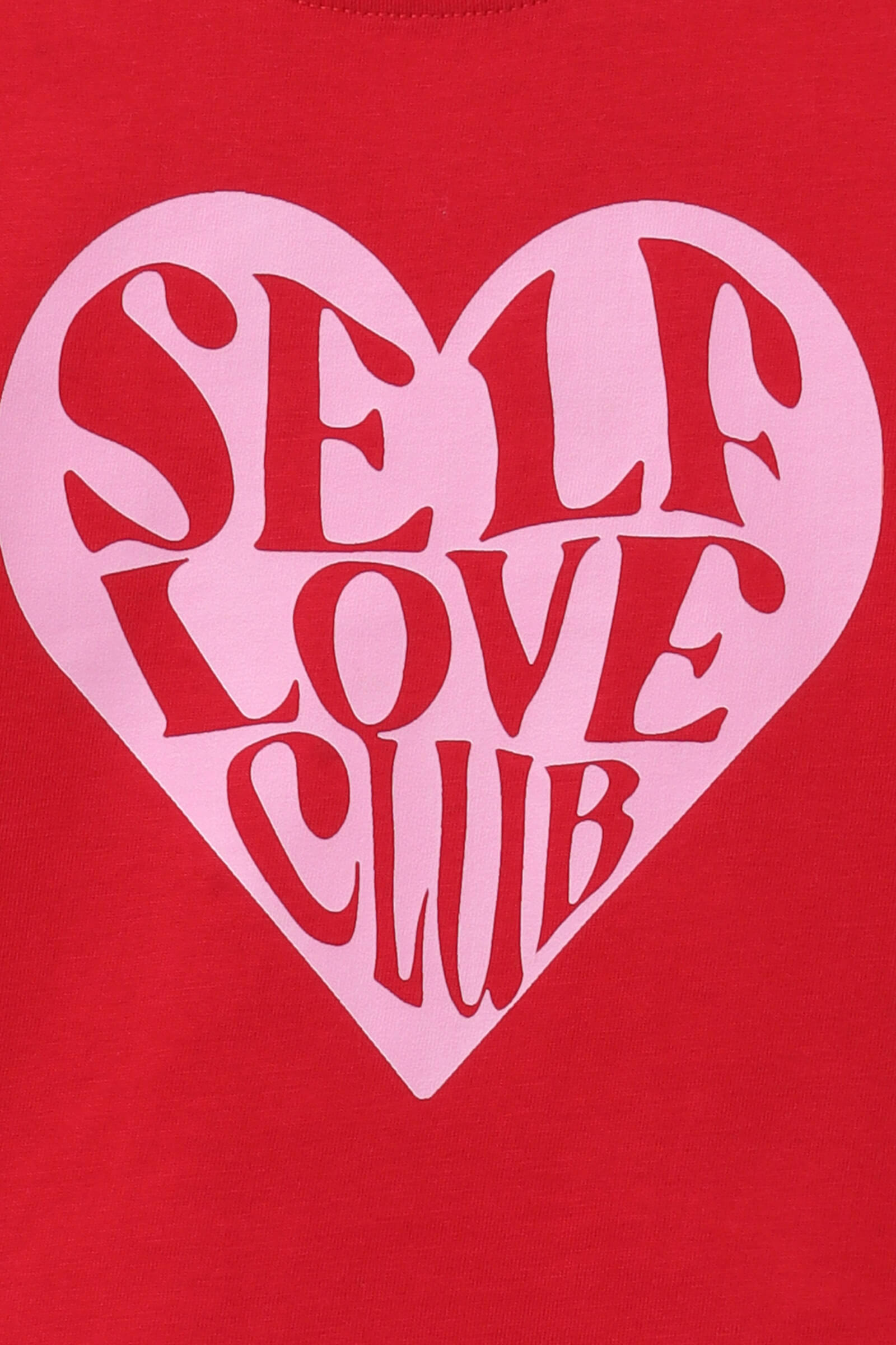 100% cotton Heart printed half sleeves Crop T-shirt-Red & Pink