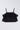 organza sleeveless ruffle detail singlet party crop top-Black