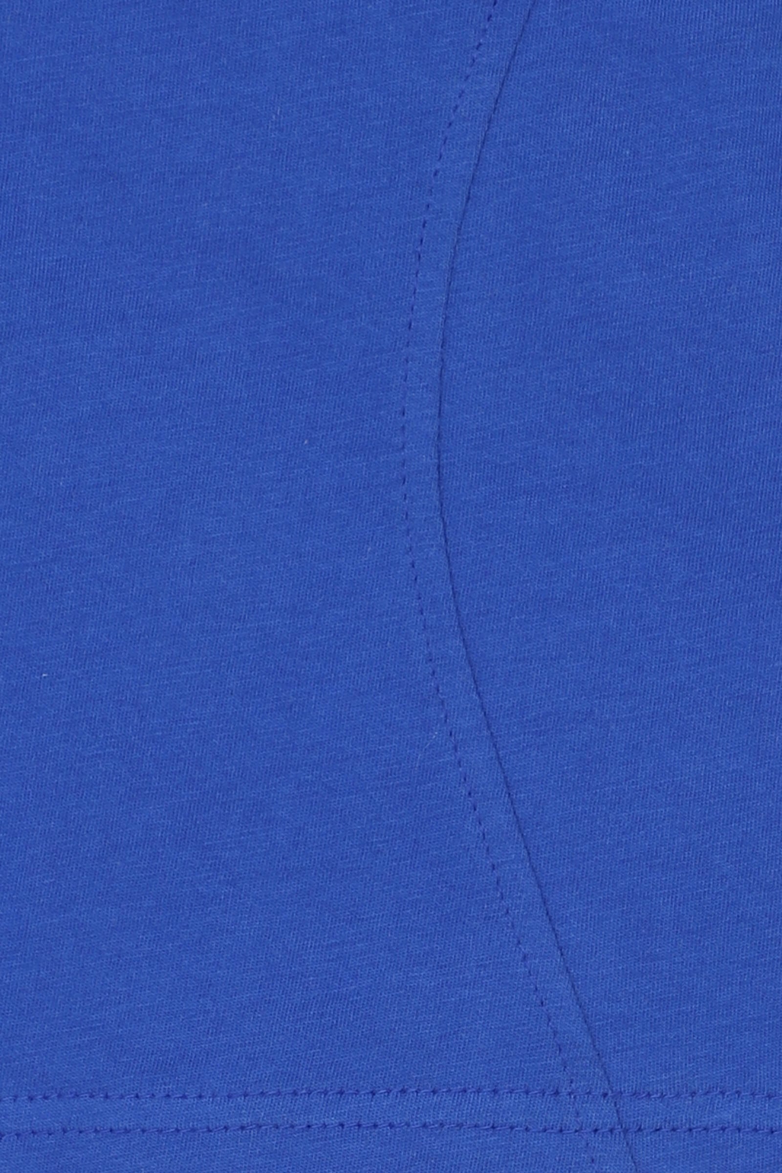 Sleeveless solid asymmetrical neck crop top-Royal blue