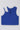 Sleeveless solid asymmetrical neck crop top-Royal blue