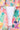 Half sleeves tropical printed oversize shirt with singlet crop top-Multi