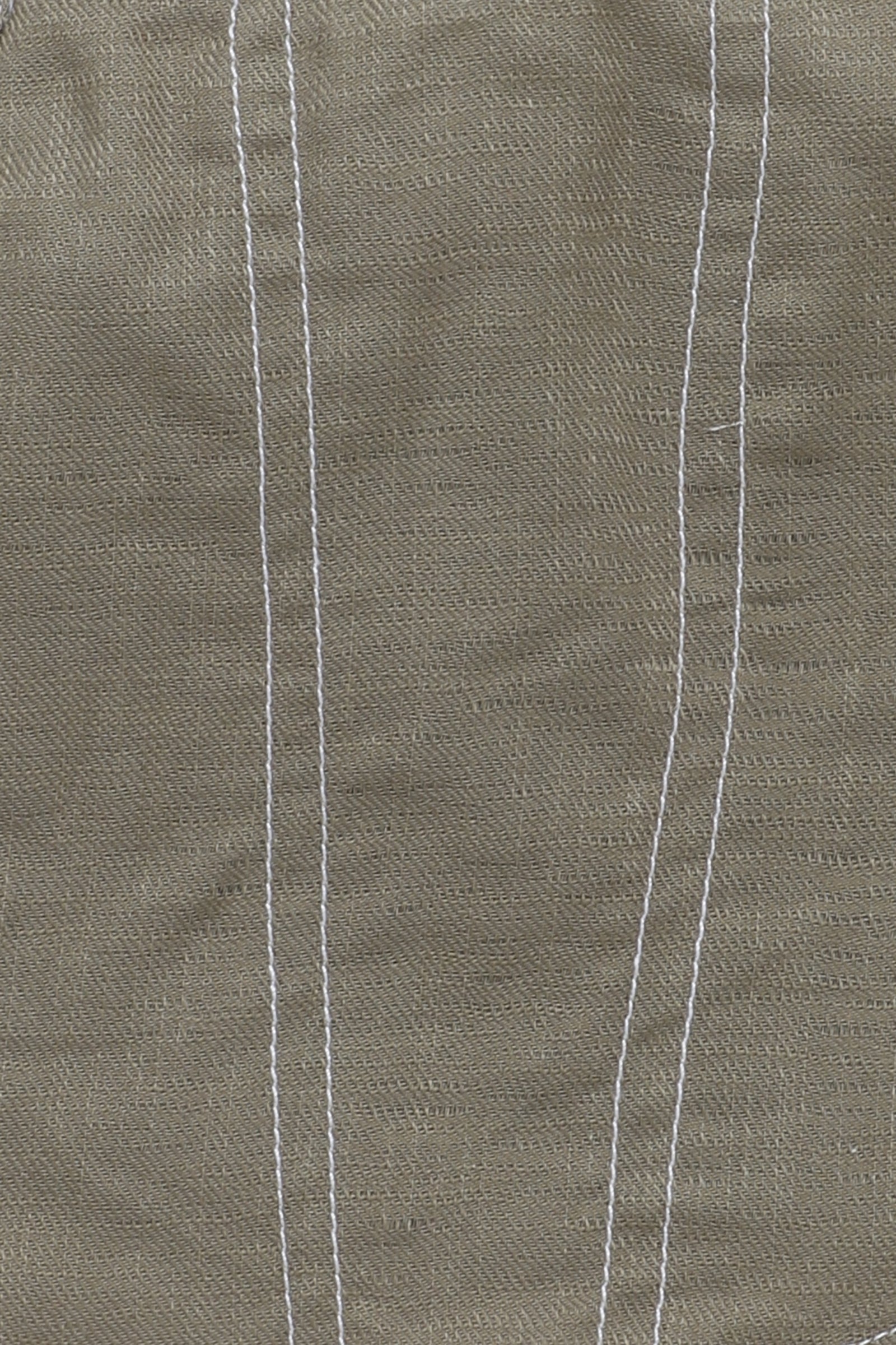 100% cotton woven sleeveless stitch detail crop top-Olive