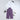 solid oversized shirt and cargo pant set with solid crop top-White/Purple