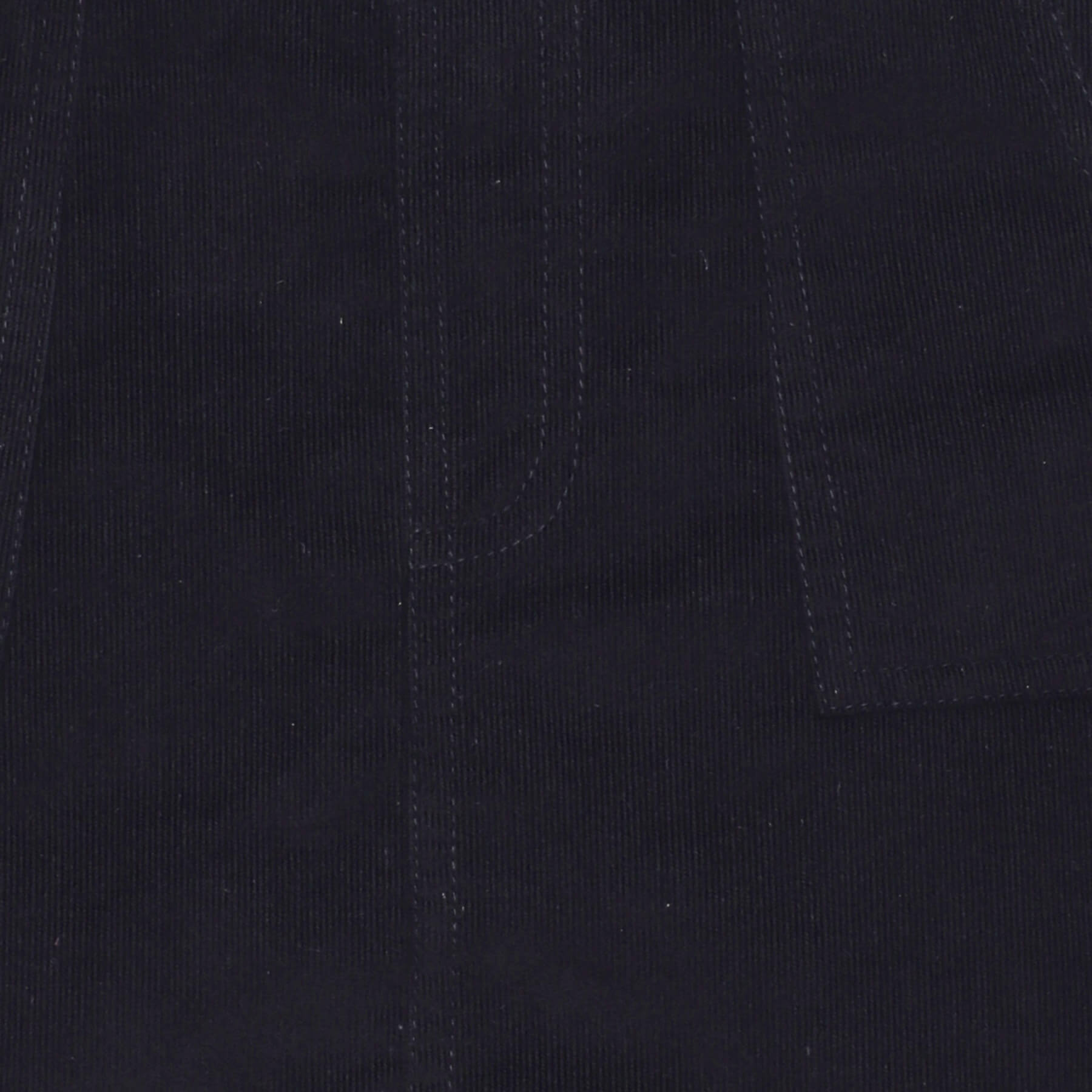 Corduroy Pocket detailed knee length A-line Skirt-Black