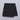 Denim sleeveless zip up crop top with matching skirt set-Black/white