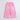 Shop Holographic Pleated Sleeveless Asymmetric Neck Party Crop Top With Matching Pant Co-Ord Set-Pink Online