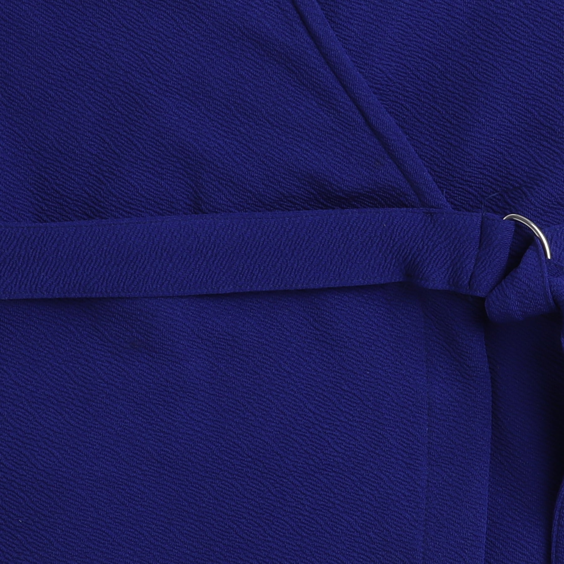 Shop Textured Sleeveless Pocket Detail Wrap Dress-Royal Blue Online