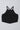 glitter sleeveless stripes texture halter party crop top- Black