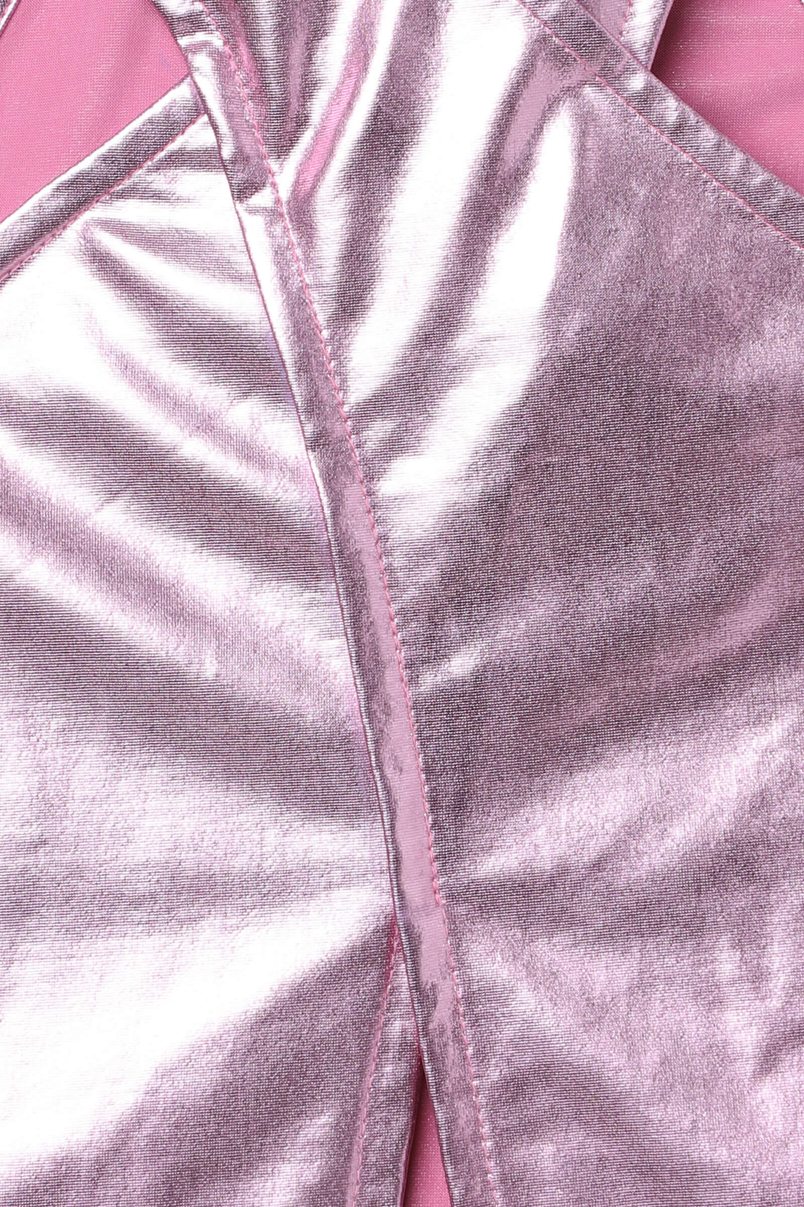 knit sleeveless metallic wrap halter neck Party crop top- Pink