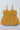 100% cotton woven sleeveless Twist detail peplum top-Mustard yellow