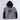 applique patch stripes printed full sleeves hooded tee with matching shorts set-Black/White