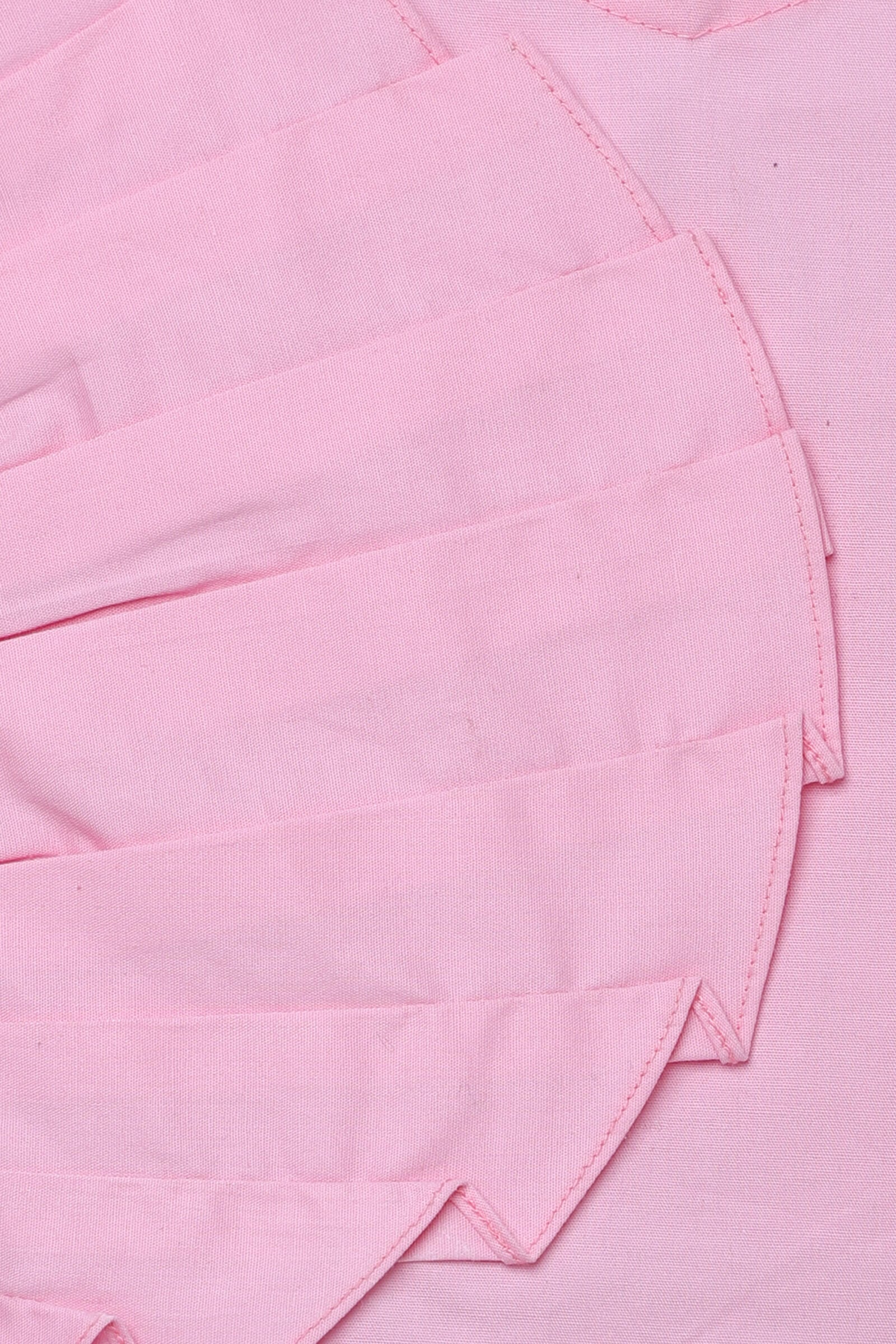 100% cotton woven sleeveless applique crop top-Baby Pink