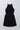 Sleeveless textured halter neck circle ruched above knee length-Black