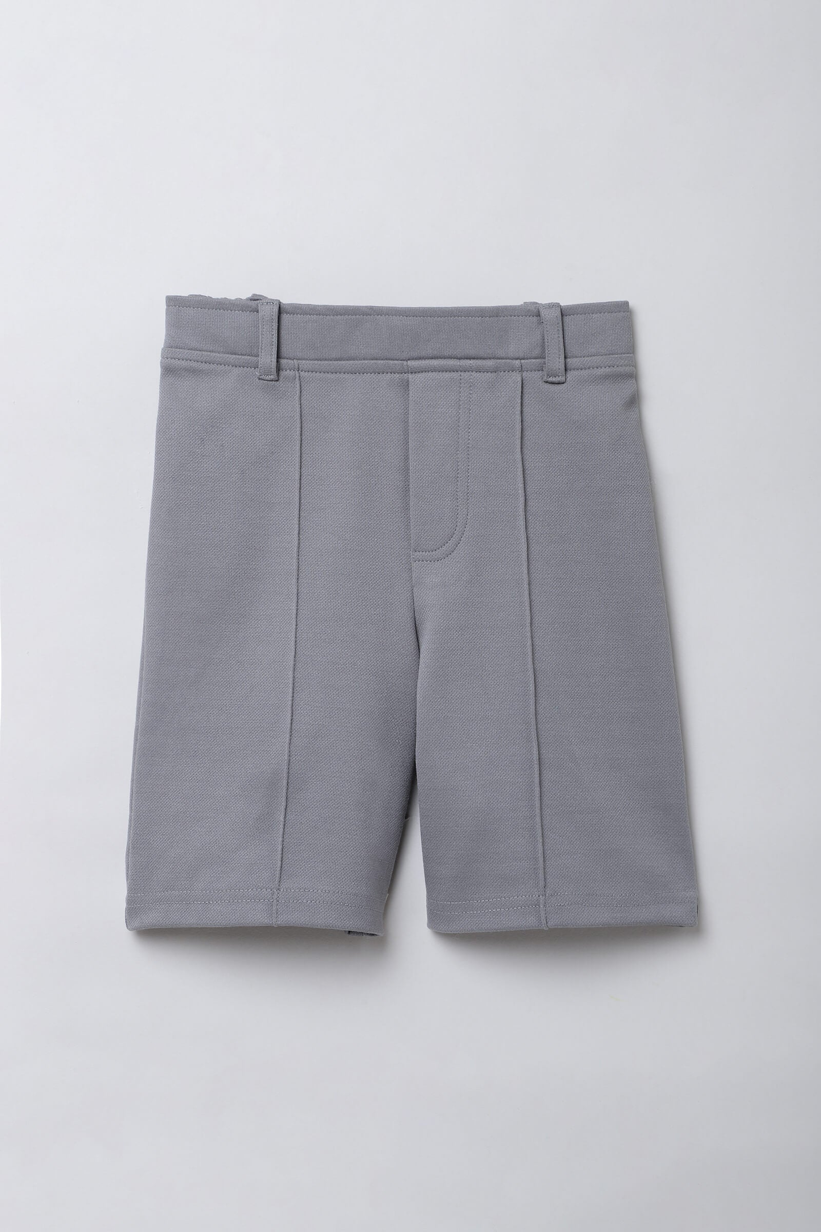 Sleeveless Button up vest and matching bermuda short set- Grey