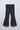 knit full length front slit detail bell bottom pant- Black