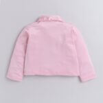 Taffykids girls pink full sleeves solid night suit-Pink