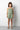 knit sleeveless foil printed Layered playsuit-Green