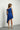 Knit One Shoulder Tie up Asymmetric Hem Party Dress -  Royal Blue