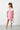 Knit Sleeveless Halter neck Bow detail A line Dress - Pink and White