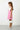 Knit Sleeveless Halter neck Bow detail A line Dress - Pink and White