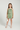 knit sleeveless foil printed Layered playsuit-Green