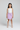 knit sleeveless embroidered halter neck crop top and twist detail skort set- White & Lilac