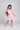 woven sleeveless shoulder flower detail Aline dress- Pink