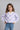 full sleeves collar neck checked crop Sweater-Lilac/white